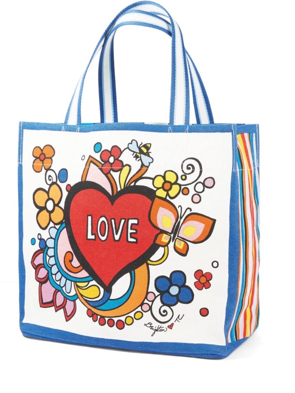 NWT Brighton Power of Love Canvas Tote Bag